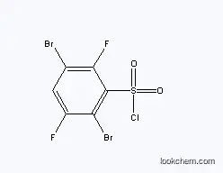 Molecular Structure of 207853-66-5 (2,5-DIBROMO-3,6-DIFLUOROBENZENESULFONYL CHLORIDE)